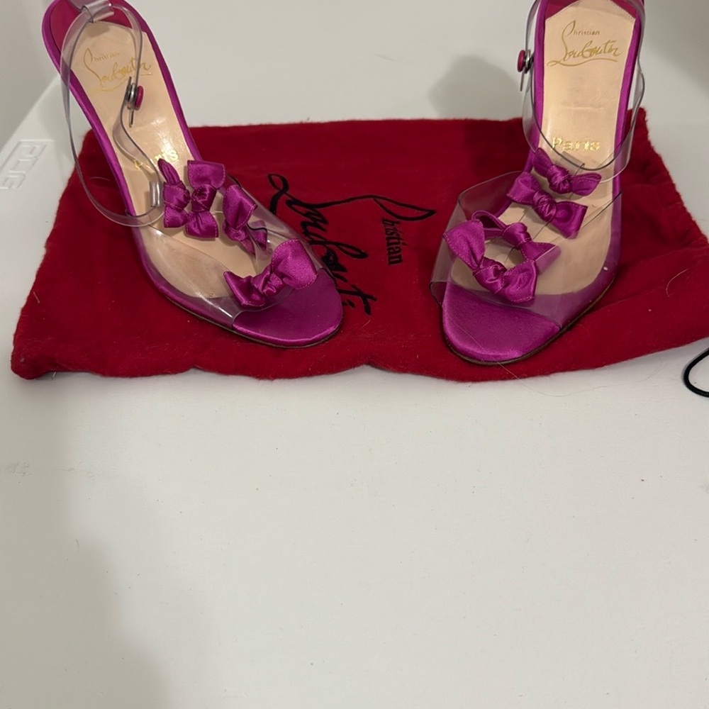Christian Louboutin Fuchsia Bow Heels